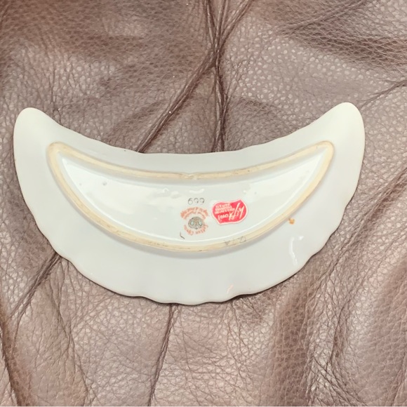 Lefton Lilac Chintz Moon Shaped Bone Dish - Picture 11 of 12